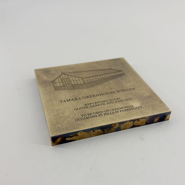 Custom Hand Hammered Brass Nameplate,Cafe Bar Hostel Signs, Solid floor slab tiles