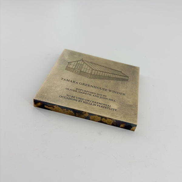 Custom Hand Hammered Brass Nameplate,Cafe Bar Hostel Signs, Solid floor slab tiles