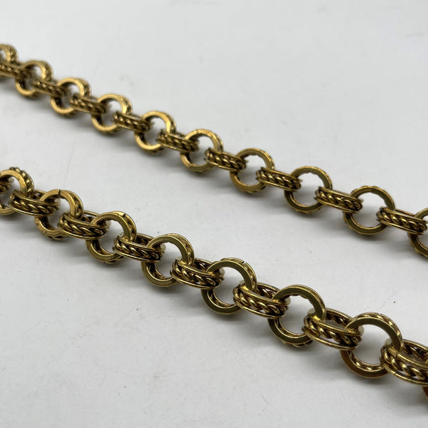 Antique Brass Double Curb Chain - 14.8mm Thick Link for DIY Jewelry
