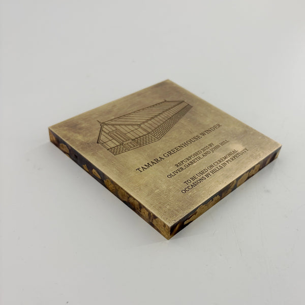 Custom Hand Hammered Brass Nameplate,Cafe Bar Hostel Signs, Solid floor slab tiles