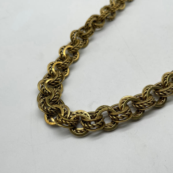 Antique Brass Double Curb Chain - 14.8mm Thick Link for DIY Jewelry