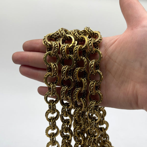 Brass Braided Connector Round Chain - Artisan Jewelry Making Supply