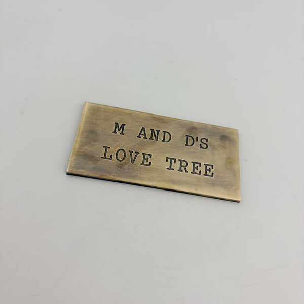 Custom Engraved Brass Nameplate, Personalized Door Sign