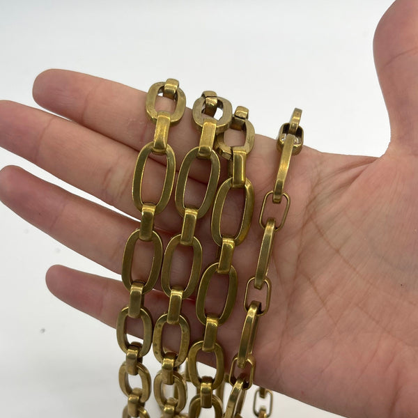 Vintage Brass Oval Chain