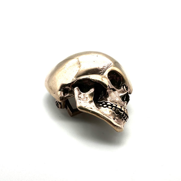 Red Copper Skull Buckle Hand Crafted Leather Belt Buckle DIY Hardware