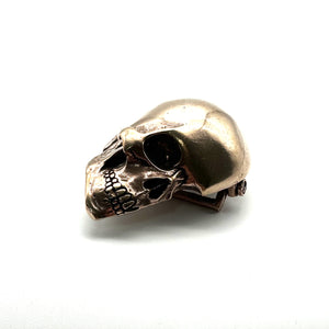 Red Copper Skull Buckle Hand Crafted Leather Belt Buckle DIY Hardware