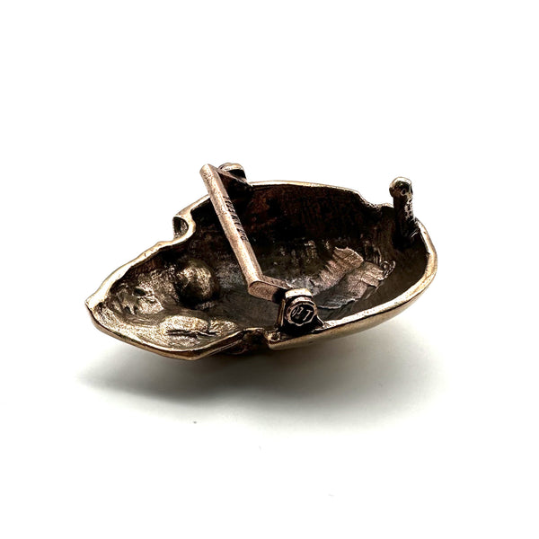 Red Copper Skull Buckle Hand Crafted Leather Belt Buckle DIY Hardware