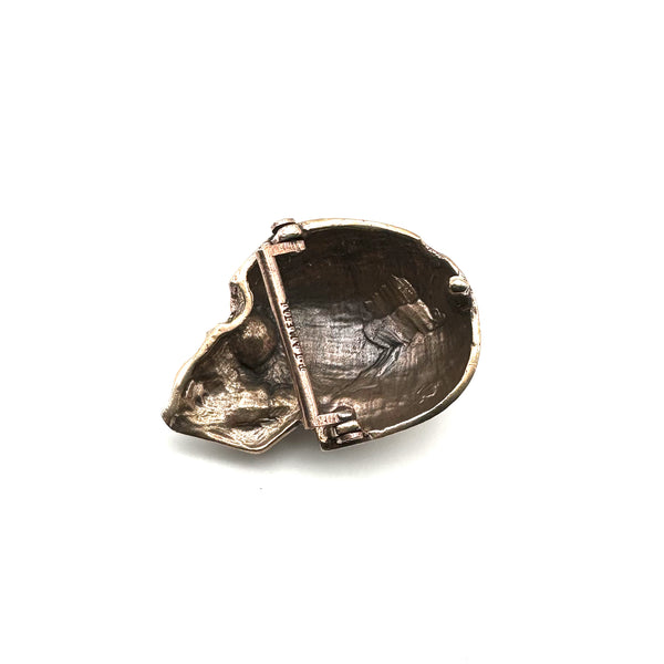 Red Copper Skull Buckle Hand Crafted Leather Belt Buckle DIY Hardware