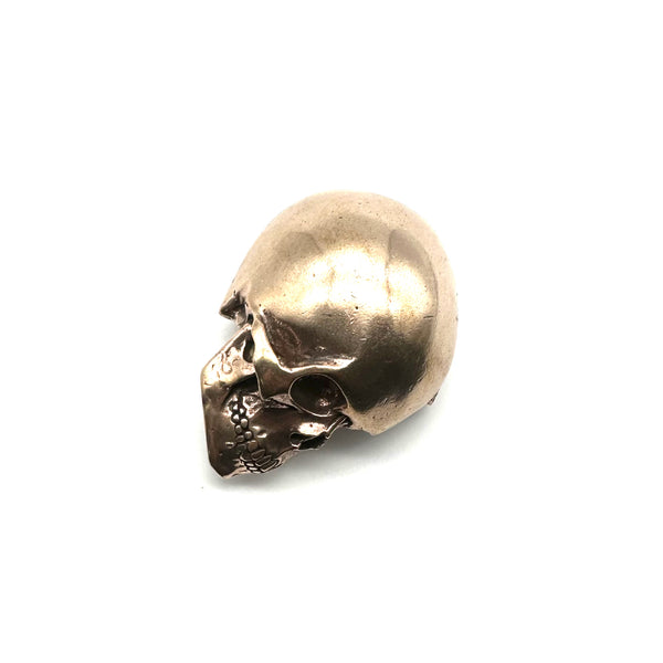 Red Copper Skull Buckle Hand Crafted Leather Belt Buckle DIY Hardware