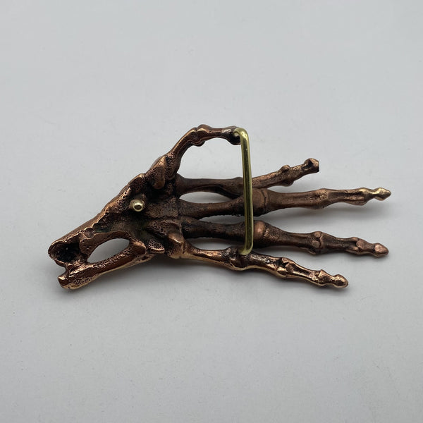 Ghost Hand Buckle,Skull Hand Red Copper Buckle,Biker Belt Buckle