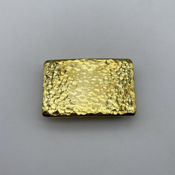 Brass Belt Buckle Hammered Plain Buckle,Personalized Name can be carved on the back side