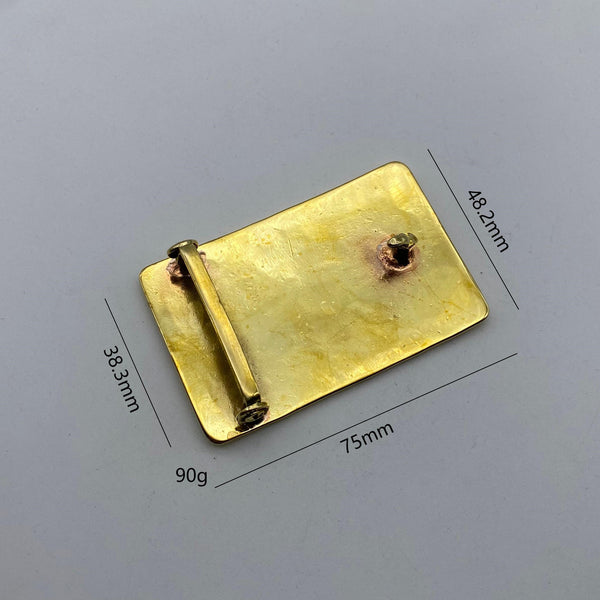 Brass Belt Buckle Hammered Plain Buckle,Personalized Name can be carved on the back side