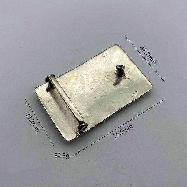 Copper Hammered Plain Buckle with Large Eagle Japan Style Mens Fashion Belt Buckle