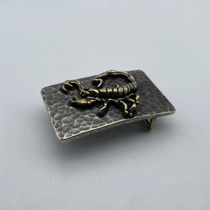 Vintage Old Silver Buckle,Mythology Scorpion- Auspicious Beast,Leather Belt Hardwares