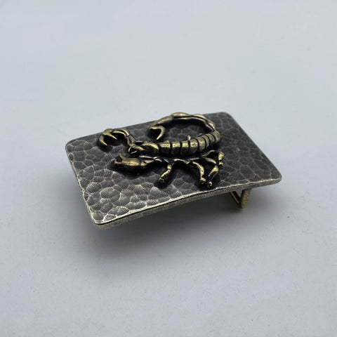 Vintage Old Silver Buckle,Mythology Scorpion- Auspicious Beast,Leather Belt Hardwares