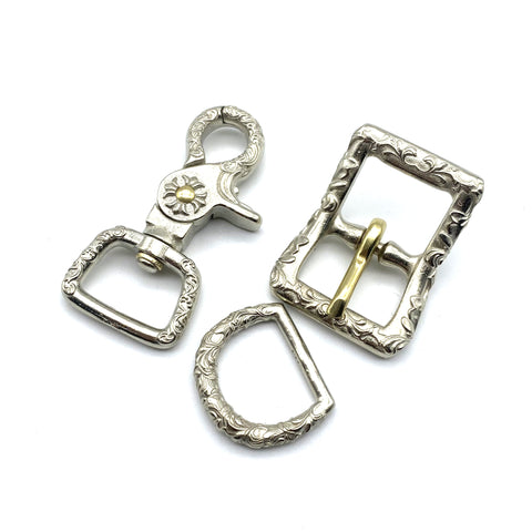 Brass Leather Bag Hardware,Bag Strap Buckle,Snap Clasp,D Ring,Tang Grass Style