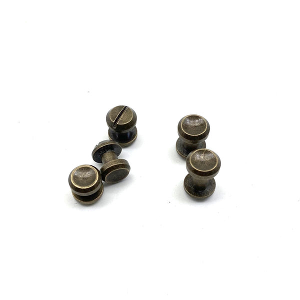 Bronze Chicago Screw Button Concave Cap Leather Craft Rivets Purse Wallet Belt Fastener Studs 4/5/6/8/10mm