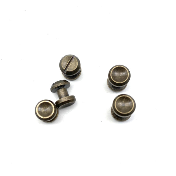 Bronze Chicago Screw Button Concave Cap Leather Craft Rivets Purse Wallet Belt Fastener Studs 4/5/6/8/10mm