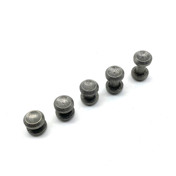 Old Silver Chicago Screw Button Concave Cap Leather Craft Rivets Purse Wallet Belt Fastener Studs 4/5/6/8/10mm