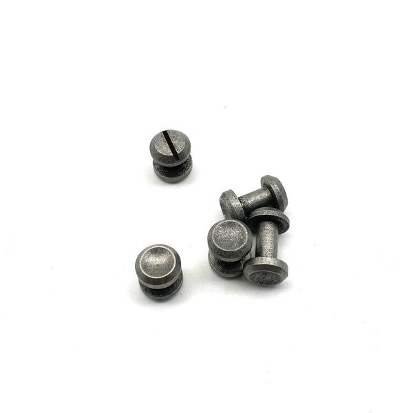 Old Silver Chicago Screw Button Concave Cap Leather Craft Rivets Purse Wallet Belt Fastener Studs 4/5/6/8/10mm