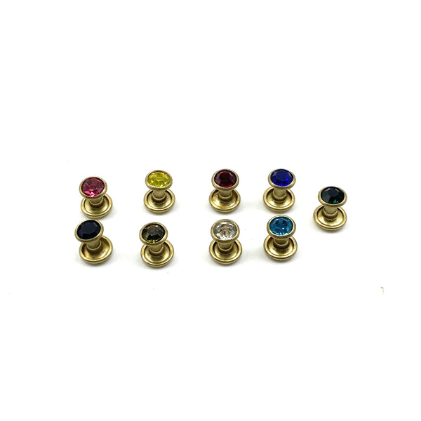 Crystal Rhinestone Rivet Snap Rapid Rivets Leather Repair Sutds 8x6mm Leather Decoration Accessories