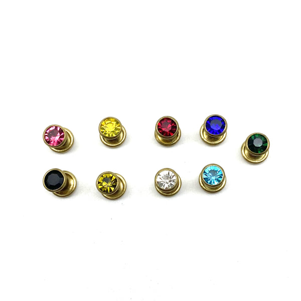 Crystal Rhinestone Rivet Snap Rapid Rivets Leather Repair Sutds 8x6mm Leather Decoration Accessories