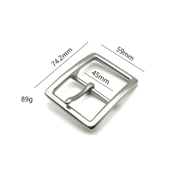 45mm Matte Stainless Pin Buckle For Men's Leather Belt
