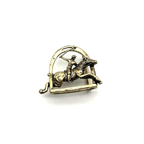 Brass Cavalry Design Casted Belt Buckle Vintage Finish  
