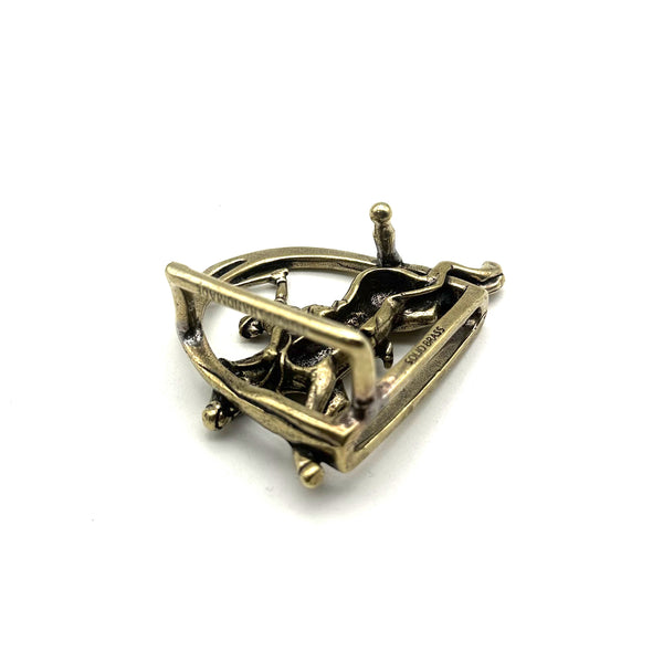 Brass Cavalry Design Casted Belt Buckle Vintage Finish  