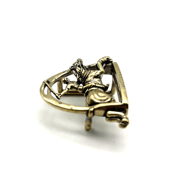 Brass Cavalry Design Casted Belt Buckle Vintage Finish  