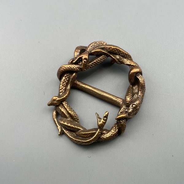 Brass Snake Design Buckle 36mm Copper Casted Unique Buckle