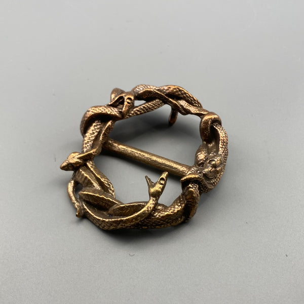 Brass Snake Design Buckle 36mm Copper Casted Unique Buckle