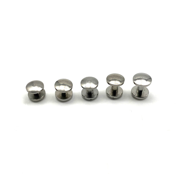 Stainless Chicago Rivets Leather Fastener Screw Buttons Arc Cap Studs for Belts