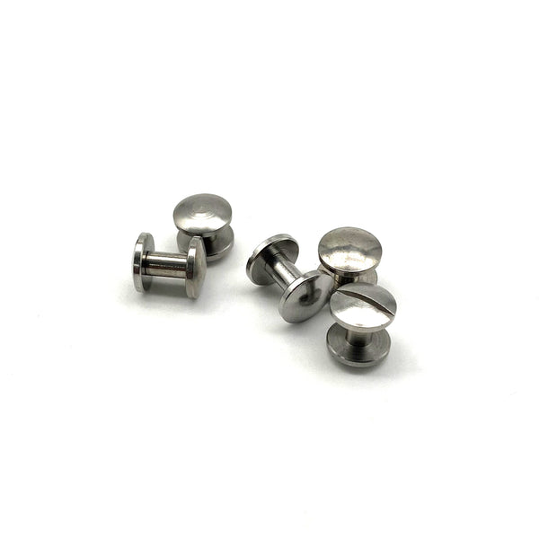 Stainless Chicago Rivets Leather Fastener Screw Buttons Arc Cap Studs for Belts