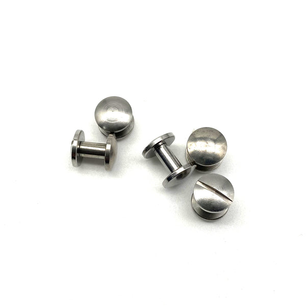 Stainless Chicago Rivets Leather Fastener Screw Buttons Arc Cap Studs for Belts