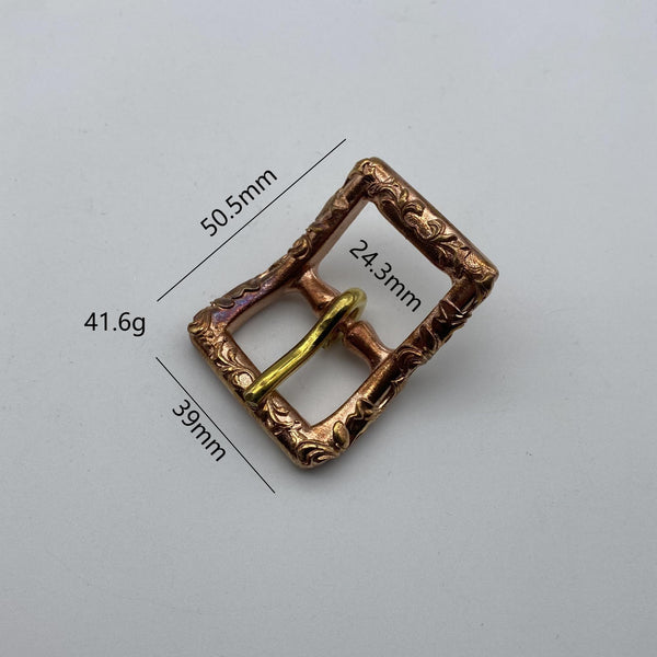 24mm Tang Grass Copper Buckle Leather Bag Buckle Saddle Bag Buckle Boots Fastener Buckle