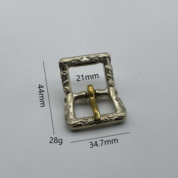 21mm Tang Grass Copper Buckle Leather Bag Buckle Saddle Bag Buckle Boots Fastener Buckle