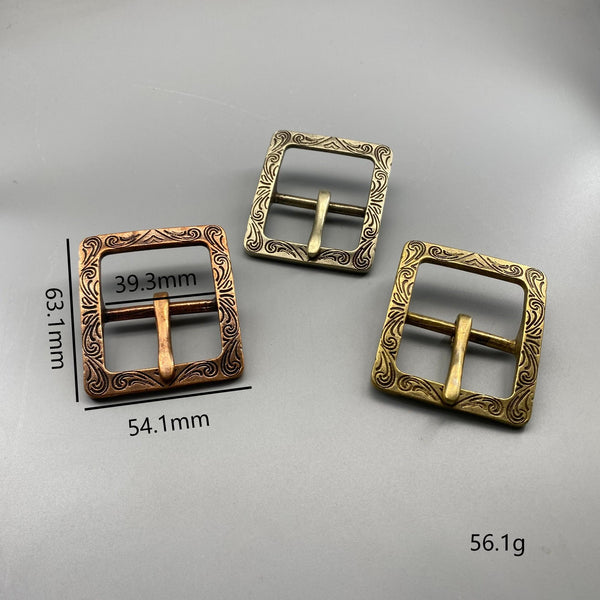 39mm Antique Silver Buckle Men's Stylish Belt Buckle Leather Hardwares