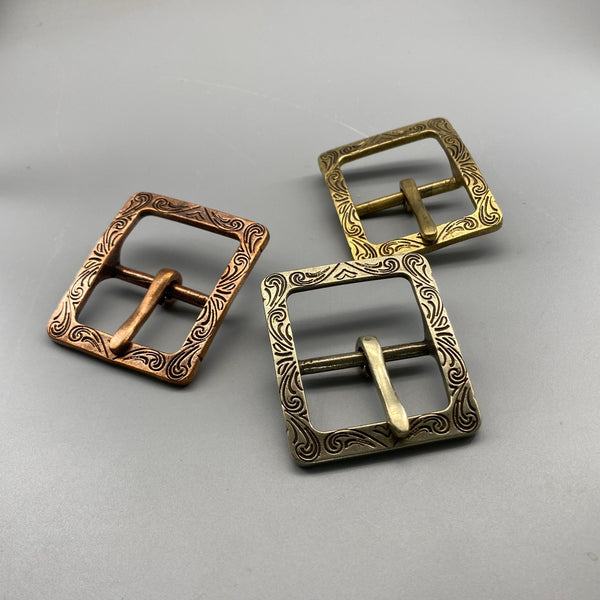 39mm Antique Silver Buckle Men's Stylish Belt Buckle Leather Hardwares