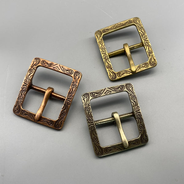 39mm Antique Silver Buckle Men's Stylish Belt Buckle Leather Hardwares