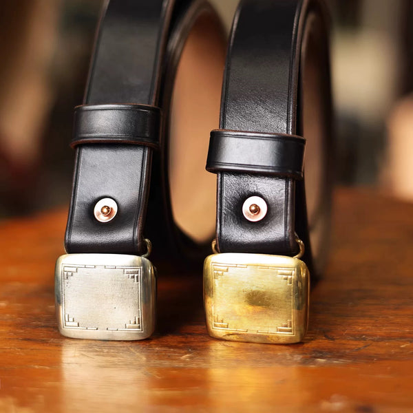 Brass Box Buckle Exclusive Leather Belt Slider Buckle
