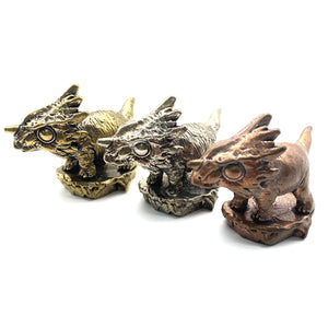Exquisite Brass-Cast Dinosaur Sculptures: Ornamental Decor, Tactile Toy & Timeless Gift for Collectors and Kids