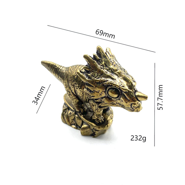 Exquisite Brass-Cast Dinosaur Sculptures: Ornamental Decor, Tactile Toy & Timeless Gift for Collectors and Kids