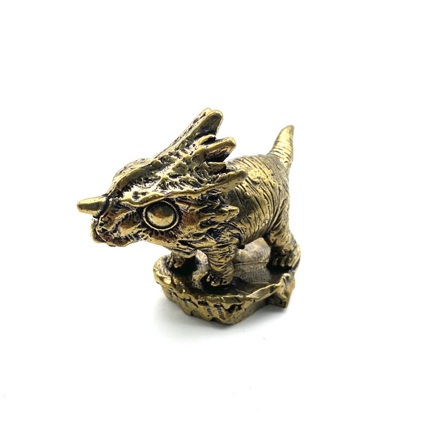 Exquisite Brass-Cast Dinosaur Sculptures: Ornamental Decor, Tactile Toy & Timeless Gift for Collectors and Kids