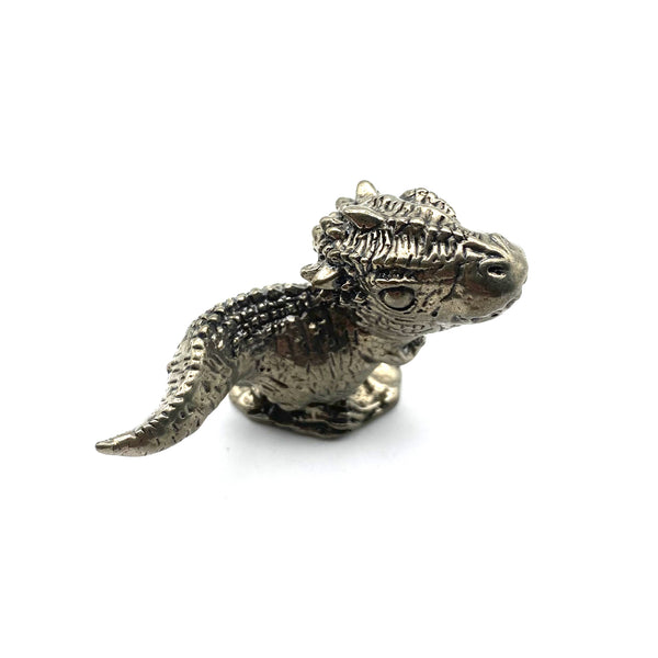 Brass Mini Dinosaur Figurines: Playable Decor, Collectible Toy & All-Ages Gift for Kids and Adults