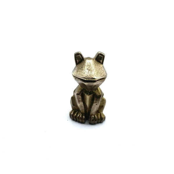 Vintage Brass Trinket Collection: Frog Figurine,Playful Desk Companion & Safe Gift for Children's Bedroom Styling