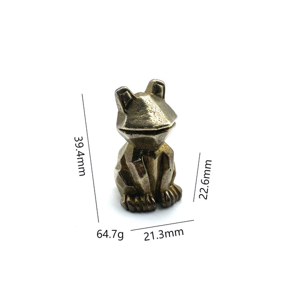 Vintage Brass Trinket Collection: Frog Figurine,Playful Desk Companion & Safe Gift for Children's Bedroom Styling