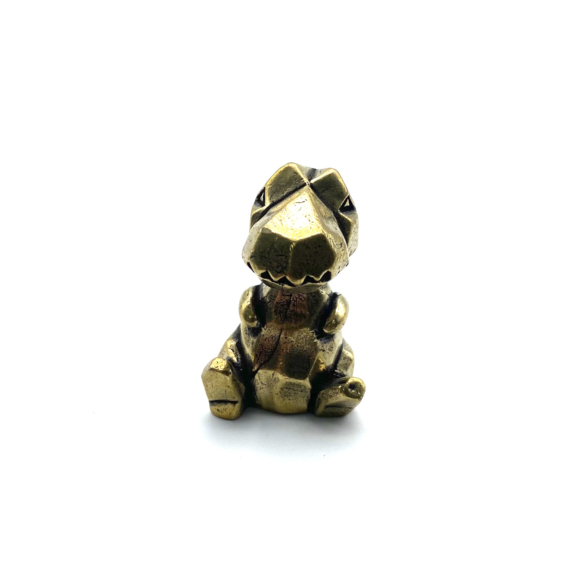 Vintage Brass Trinket Collection: Dinosaur Figurine,Playful Desk Companion & Safe Gift for Children's Bedroom Styling