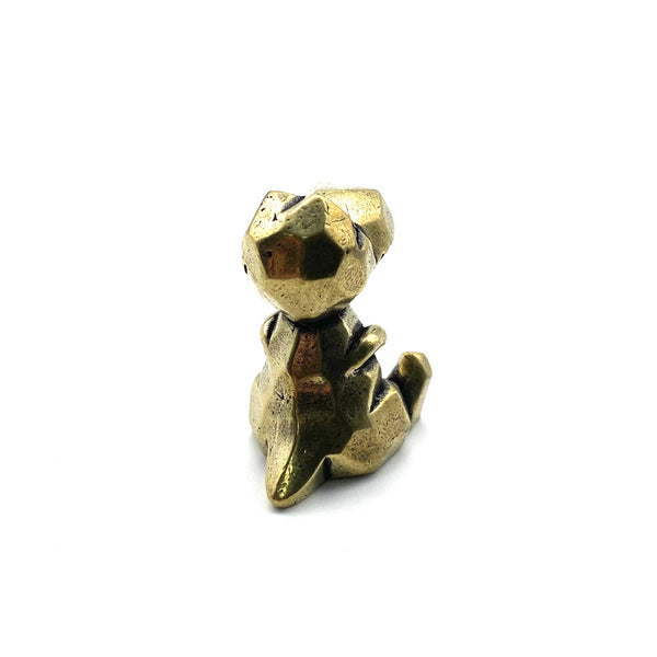 Vintage Brass Trinket Collection: Dinosaur Figurine,Playful Desk Companion & Safe Gift for Children's Bedroom Styling