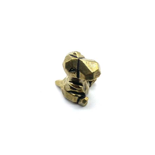 Vintage Brass Trinket Collection: Dinosaur Figurine,Playful Desk Companion & Safe Gift for Children's Bedroom Styling